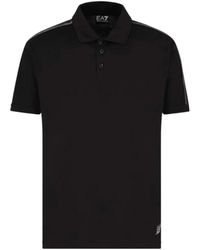 EA7 - Tops ,Zwart ,Zwarte Polo Shirt Van Ea 7 - Lyst
