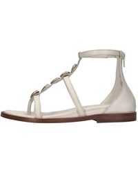 Emanuélle Vee - Schoenen ,Wit ,Leer Platinum Sandalen - Lyst