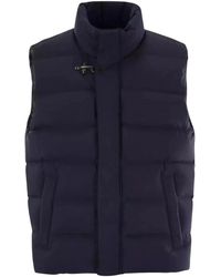 Fay - Jassen ,Blauw ,Klassieke Gewatteerde Vest - Lyst