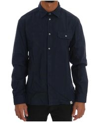 John Galliano - Blaues freizeit baumwollhemd - Lyst