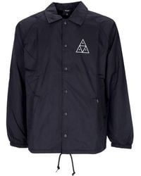 Huf - Schwarze Essentials Trainerjacke Wasserabweisend - Lyst