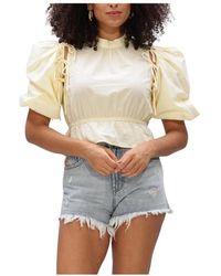 Harper & Yve - Overhemden ,Geel ,Linnen Tops & T-Shirts Jacey-Ss 400 - Lyst