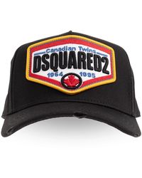 DSquared² - Accessoires ,Zwart ,Katoen Baseballpet - Lyst