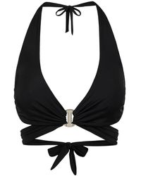 Iceberg - Badmode ,Zwart ,Zwarte Bikini Top Met Een Detail - Lyst
