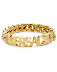 Versace - Catena in metallo dorato lucido - Lyst