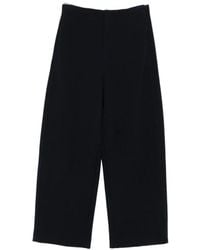 Max Mara - Blauwe Wol Katoen Broek - Lyst