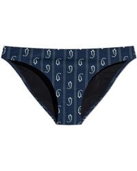 Tory Burch - Badmode ,Blauw ,Nylon Hipster Bikini Broekje - Lyst