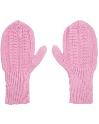 American Dreams - Accessoires ,Roze ,Katoen Zachte Berry Katoenen Wanten - Lyst