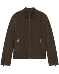 BOSS - Leather Jackets - Lyst