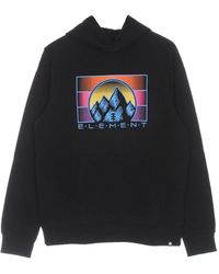 Element - Hoodies & Sweatvesten ,Zwart ,Katoen Hoodie Palazzo Hood Flint Zwart - Lyst