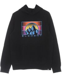 Element - Hoodies & Sweatvesten ,Zwart ,Katoen Hoodie Palazzo Hood Flint Zwart - Lyst