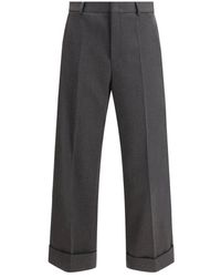 Valentino - Weite Wollhose Mit Taschen - Lyst