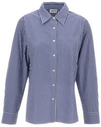 P.A.R.O.S.H. - Overhemden ,Blauw ,Katoen Cashine Shirt - Lyst