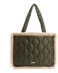 Barbour - Gepolsterte Olivgrüne Handtasche - Lyst