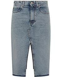Stella McCartney - Midi Rokken Met Splitten En Zakken - Lyst