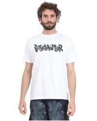 DISCLAIMER - Weißes logo print t-shirt - Lyst