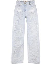 Elisabetta Franchi - Straight Fit Jeans - Lyst