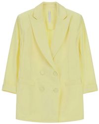 Imperial - Jassen ,Geel ,Leer Giacca Doppio Petto - Lyst