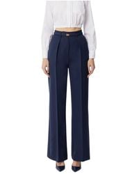 Elisabetta Franchi - Wide Trousers - Lyst