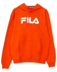 Fila - Hoodies & Sweatvesten ,Oranje ,Katoen Tigerlily Kangaroo Hoodie Stijlvol - Lyst
