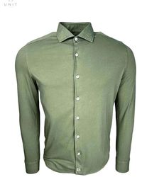 Sonrisa - Overhemden ,Groen ,Katoen Het Ideale Jersey Overhemd - Lyst