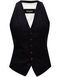 DSquared² Wool Vest - Zwart