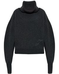 Jacquemus - Truien & Vesten ,Grijs ,Wol La Maille Pallone Sweater - Lyst