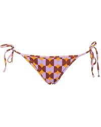 La DoubleJ - Omkeerbare Braziliaanse Triangel Bikini Bottom - Lyst