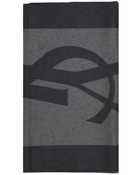 Saint Laurent - Gray Silk Scarf - Lyst