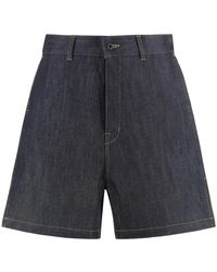 Rick Owens - Denim Bermuda-Shorts Mit Seitentaschen - Lyst