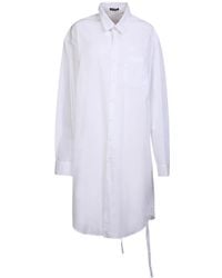 Ann Demeulemeester - Kleedjes ,Wit ,Katoen Kristen Blouse - Lyst