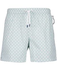 Fedeli - Badmode ,Groen ,Polyester Geometrisch Patroon Zwemshorts Groen - Lyst