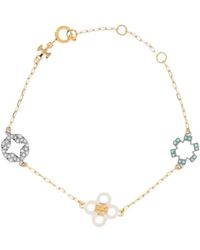 Tory Burch - Vergissmeinnicht Zarte Pavé-Armband - Lyst