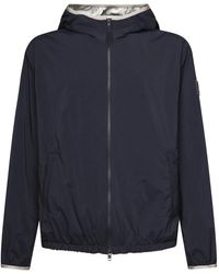Fay - Jassen ,Blauw ,Polyester Blauwe Windbreaker Jas - Lyst