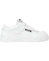 MSGM - Leather Lowtop Sneakers - Lyst