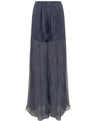 Rochas - Broeken ,Blauw ,Wijde Broek - Lyst