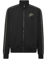 Philipp Plein - Fitness ,Zwart ,Polyester Tracksuit Zip Jacket - Lyst