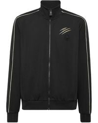 Philipp Plein - Fitness ,Zwart ,Polyester Tracksuit Zip Jacket - Lyst
