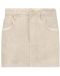 Roberto Cavalli - Rokken ,Grijs ,Denim Denim Minirok Met Strass-Versiering - Lyst