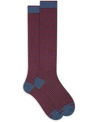 Gallo - Italienische lange socken mit windsor-streifen - Lyst