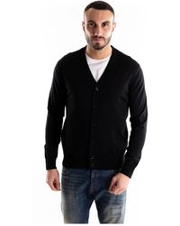 Paolo Pecora - Truien & Vesten ,Blauw ,Wol Virgin Wool Cardigan - Lyst