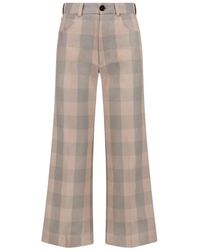 JW Anderson - Geruite Cropped Broek - Lyst