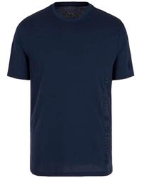 Armani Exchange - T-shirt con logo verticale - Lyst