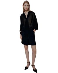 Marella - Kleedjes ,Zwart ,Leer Mltelodia Shorts - Lyst