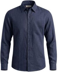 40weft - Overhemden ,Blauw ,Casual Overhemden - Lyst