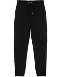 Balmain - Broeken ,Zwart ,Katoen Trainingsbroeken Met Logo - Lyst