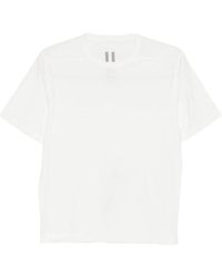 Rick Owens - Tops ,Wit ,Katoen Basic T-Shirt - Lyst