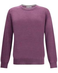 Brunello Cucinelli - Kaschmir Seiden Pullover Mélange Muster - Lyst