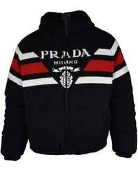 Prada - Wollen Down Jas Met Kasjmier - Lyst