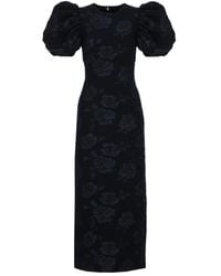 ROTATE BIRGER CHRISTENSEN - Kleedjes ,Blauw ,Chiffon Maxi-Jurk Van Chiffon Met Bloemenprint - Lyst